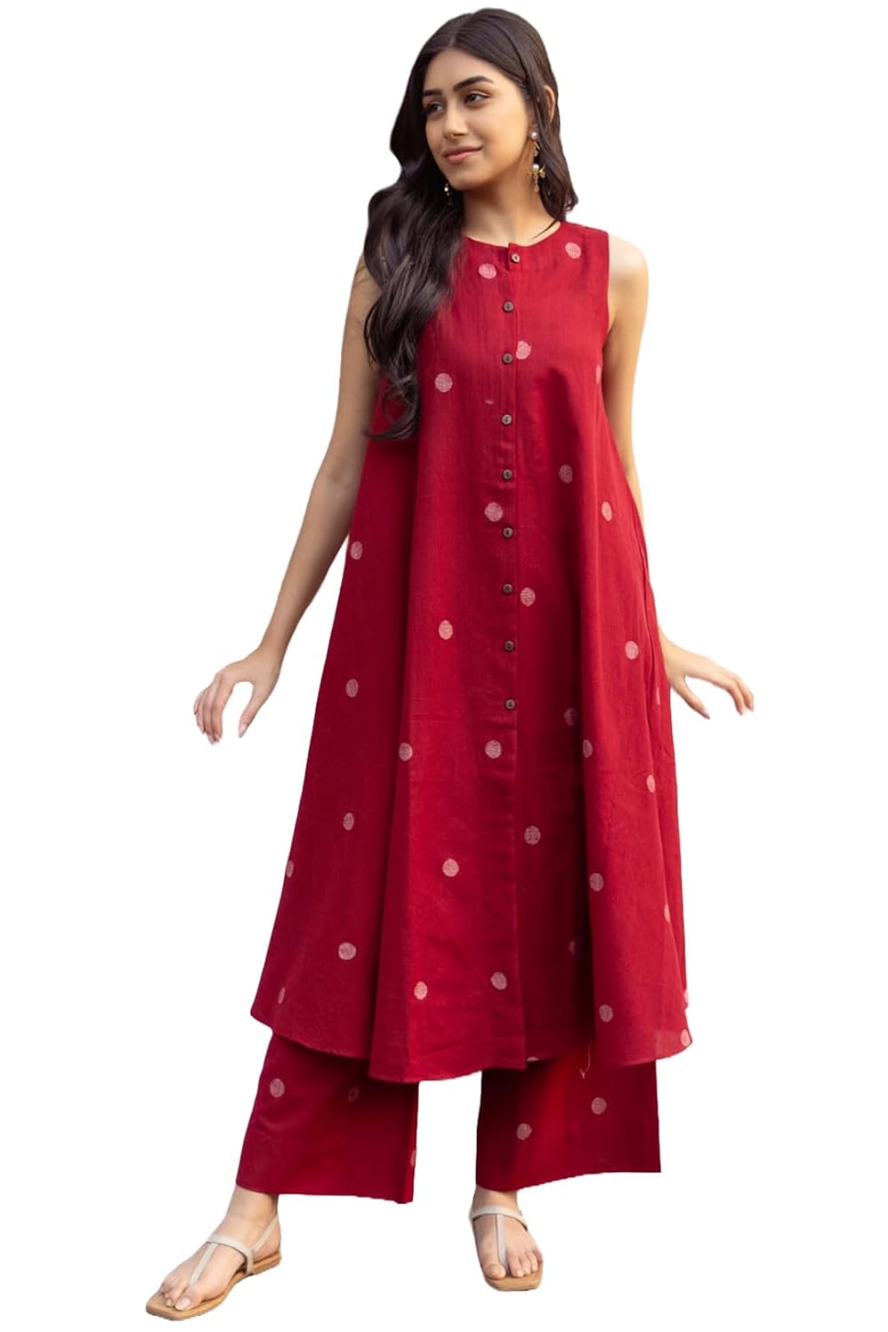 ANNI DESIGNER Women’s Rayon Blend Straight Printed Kurta with Palazzo