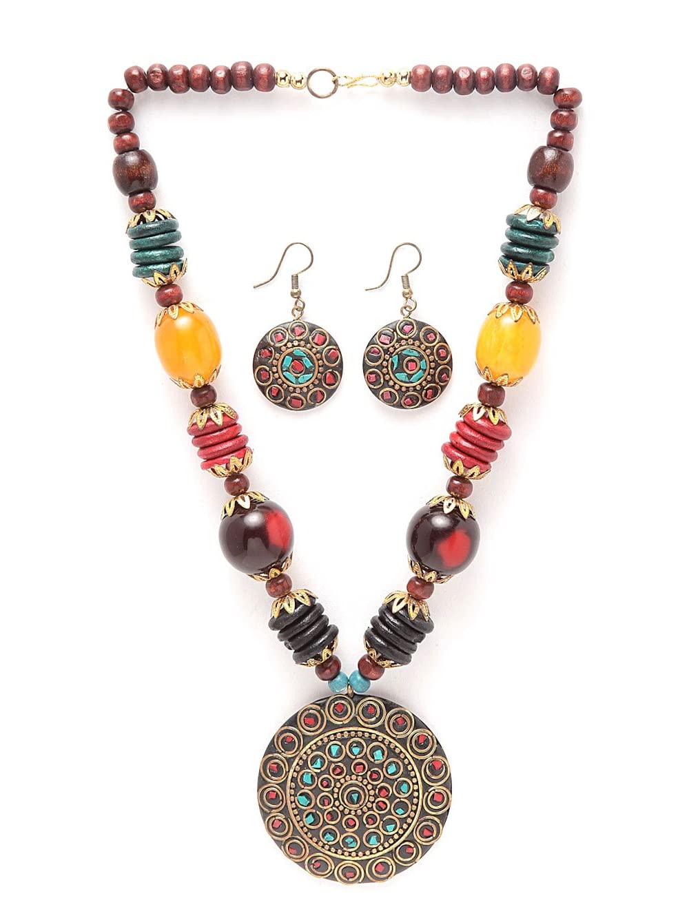 Shining Diva Fashion Latest Stylish Traditional Tibetan Pendant Necklace…