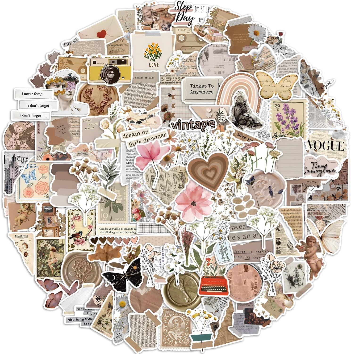 Titu Ki Baatein Mixed Vintage Stickers – 50 PCS Retro Stickers for…