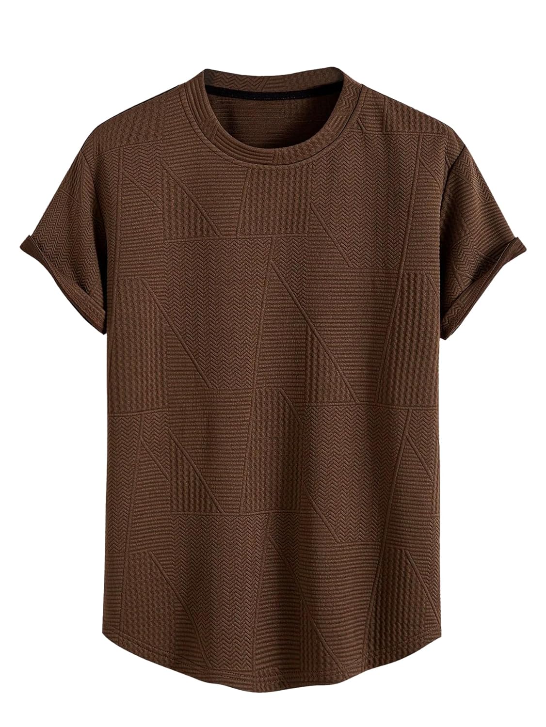 GRECIILOOKS T Shirt for Men Cotton | Textured Oversized Fit Men t-Shirt |...