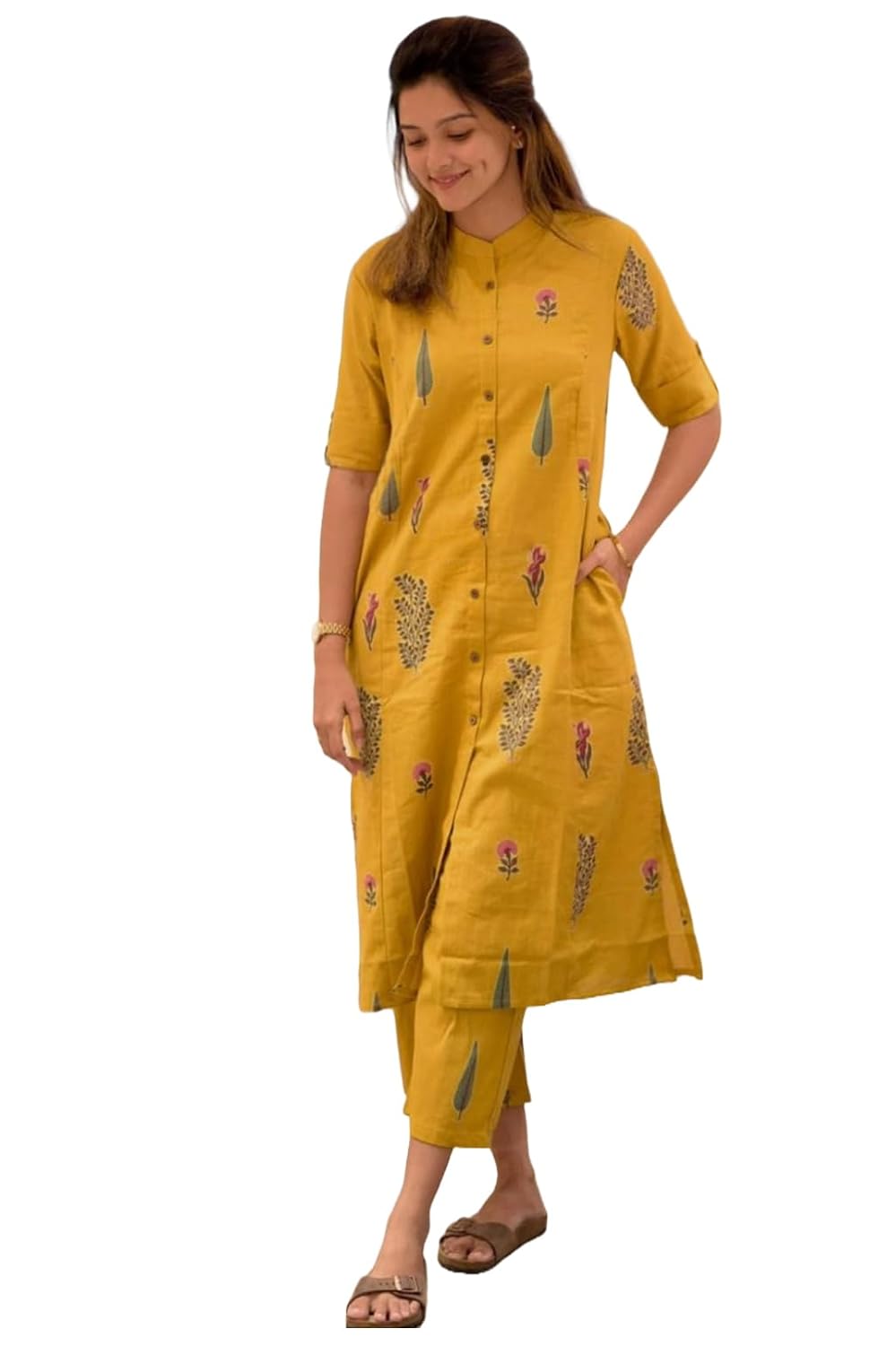 ANNI DESIGNER Women's Rayon Viscose A-Line Printed Kurta with Pant