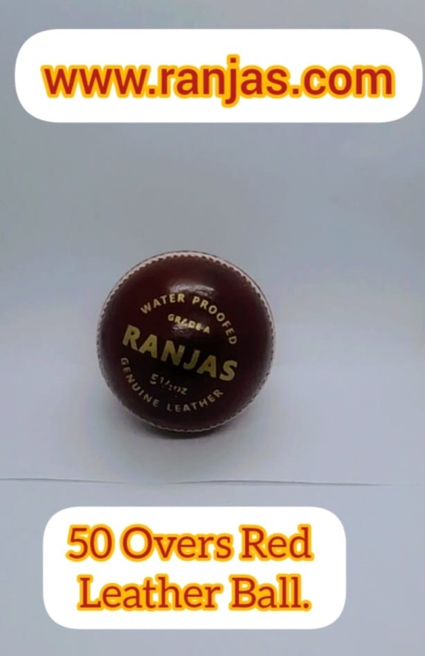 Leather Cricket Red Balls 4 piece – Premium Quality – 50 overs ball, 156 Gm